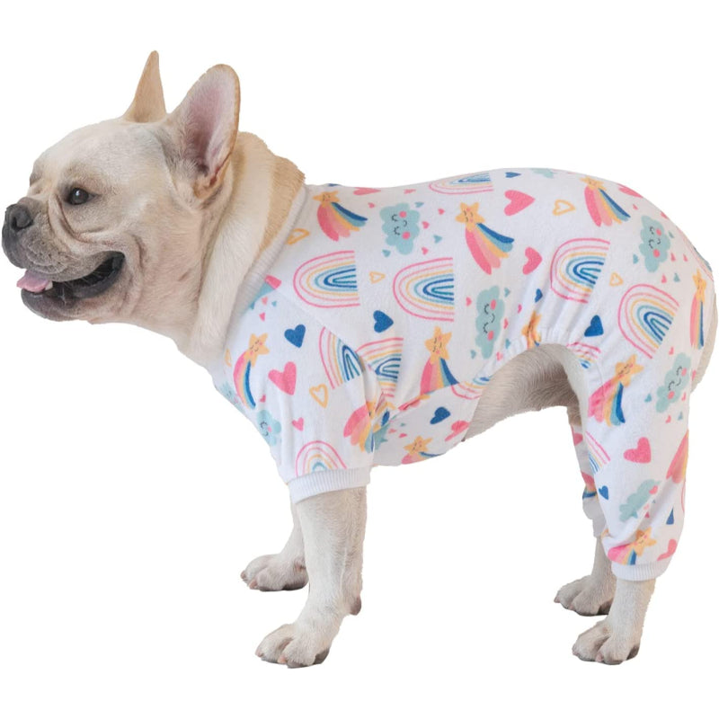 Large Dog Pajama Clothes Soft Pet Apparels-Paw Print Pad