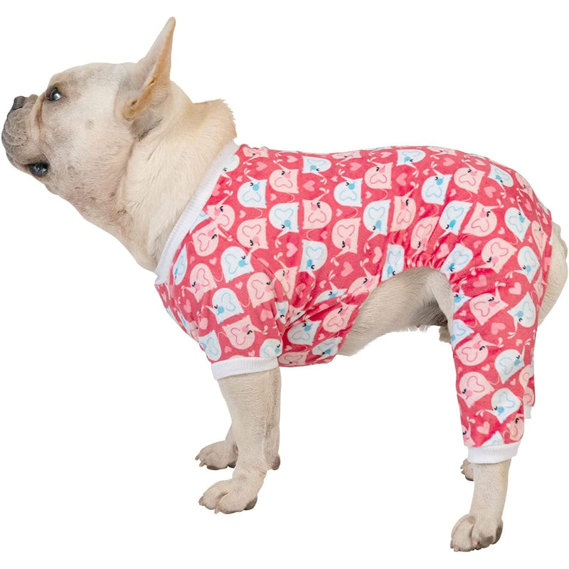 Dog Pyjamas Cat Clothes Pet Soft Onesie For Small Dogs-Paw Print Pad