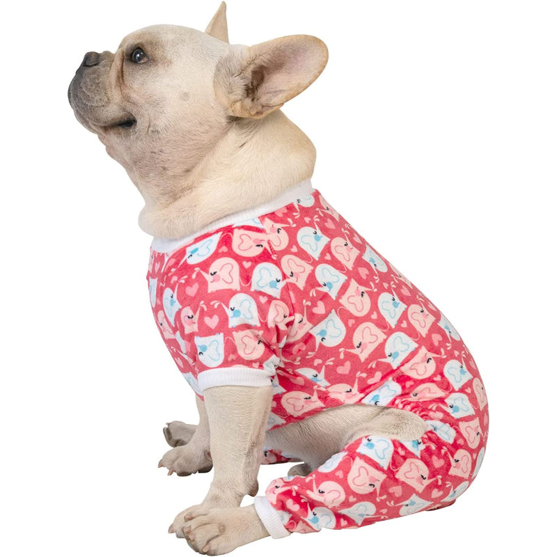 Dog Pyjamas Cat Clothes Pet Soft Onesie For Small Dogs-Paw Print Pad