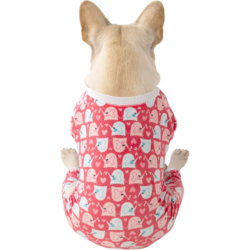 Dog Pyjamas Cat Clothes Pet Soft Onesie For Small Dogs-Paw Print Pad