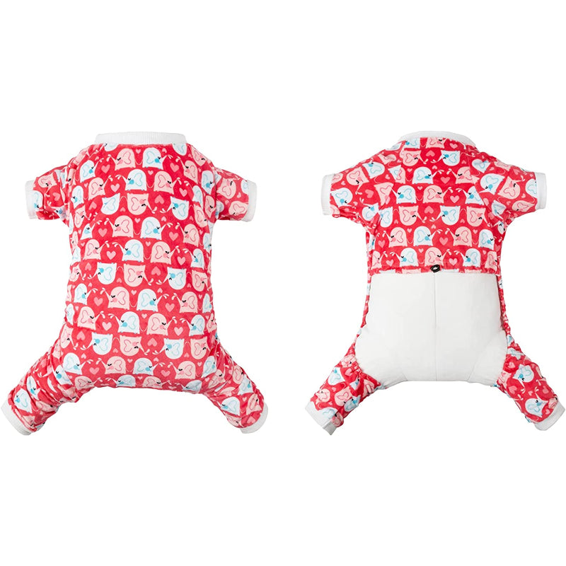 Dog Pyjamas Cat Clothes Pet Soft Onesie For Small Dogs-Paw Print Pad