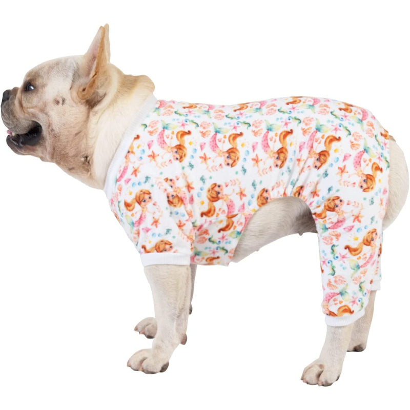 Dog Pajamas Cat Clothes Pet Pjs Soft Onesie For Small Dogs-Paw Print Pad