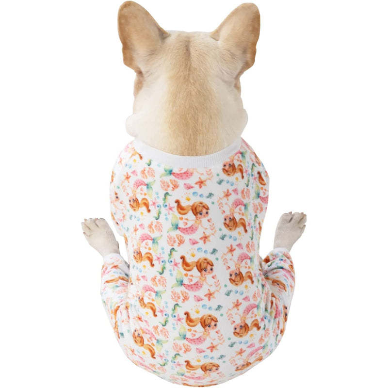 Dog Pajamas Cat Clothes Pet Pjs Soft Onesie For Small Dogs-Paw Print Pad