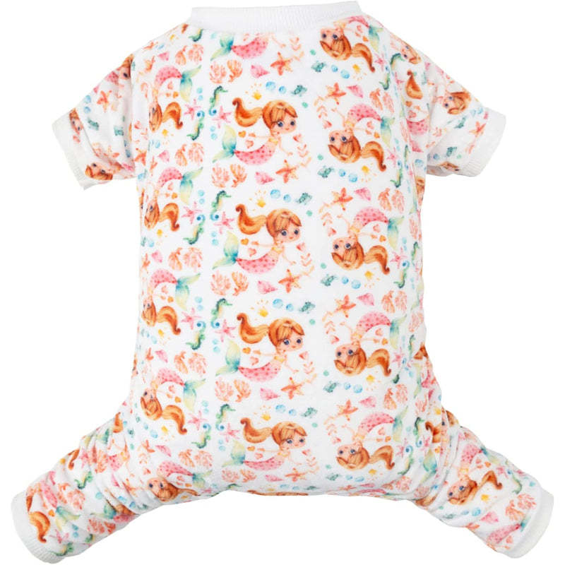 Dog Pajamas Cat Clothes Pet Pjs Soft Onesie For Small Dogs-Paw Print Pad