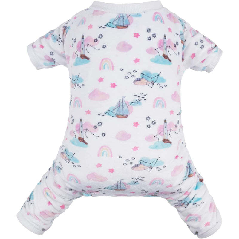 Dog Pajamas Clothes Soft Onesie For Small Dogs-Paw Print Pad