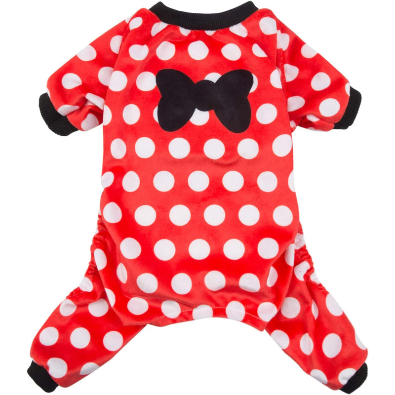 Pajamas Dots Dog Jumpsuit Pet Clothes Pajamas Puppy Clothes-Paw Print Pad
