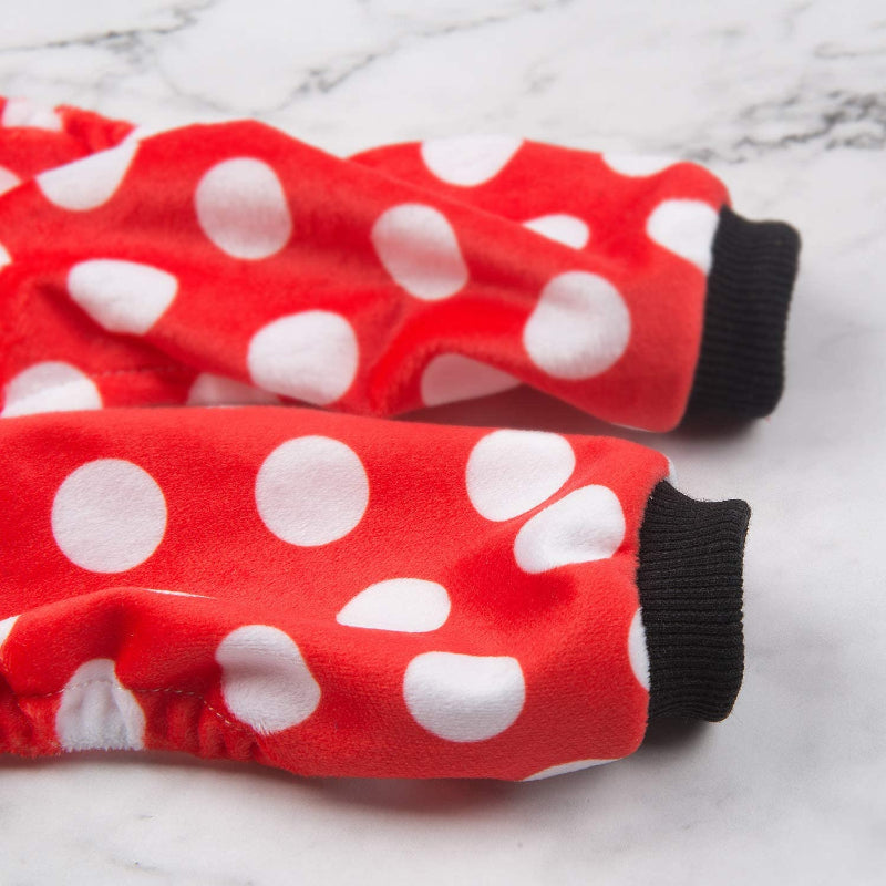 Pajamas Dots Dog Jumpsuit Pet Clothes Pajamas Puppy Clothes-Paw Print Pad