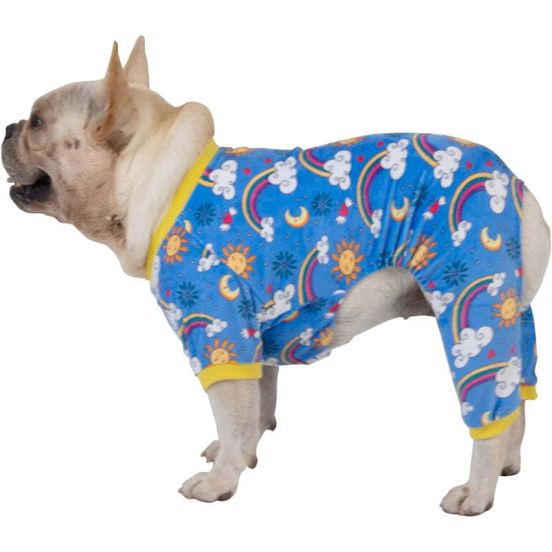 Large Dog Pajama Clothes Soft Pet Apparels-Paw Print Pad