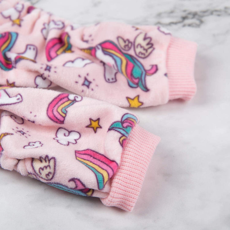 Dog Pajamas Pink Unicorn Jumpsuit Pet Clothes Pyjamas Puppy Clothes-Paw Print Pad