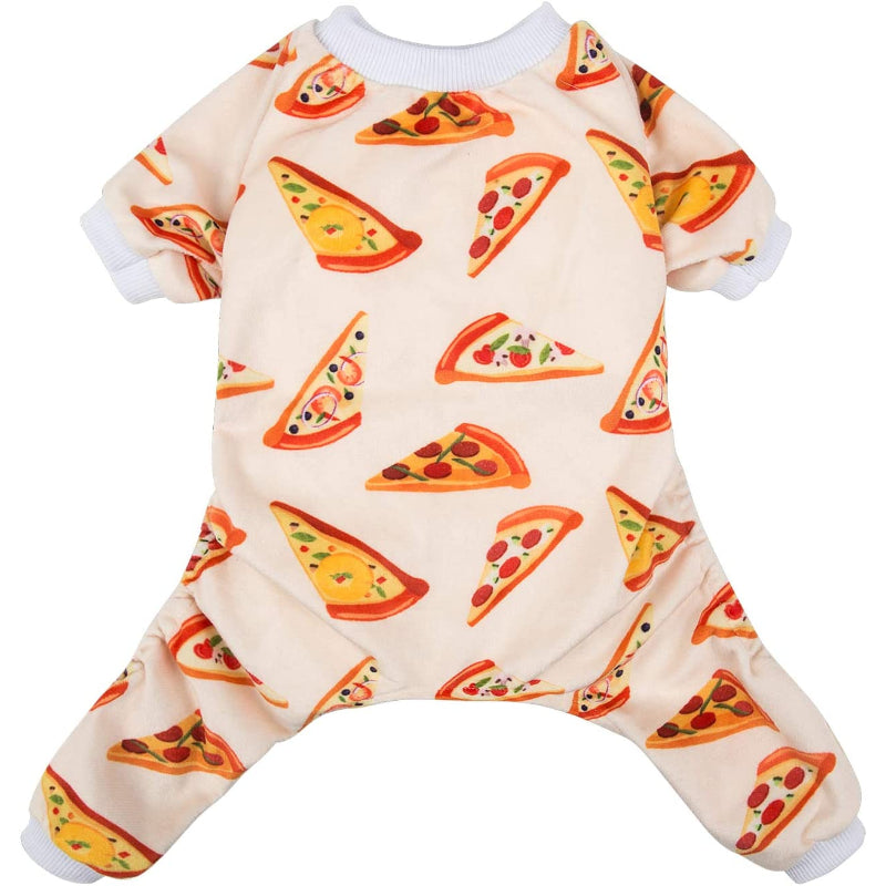 Large Dog Pajama Clothes Soft Cat Apparel-Paw Print Pad