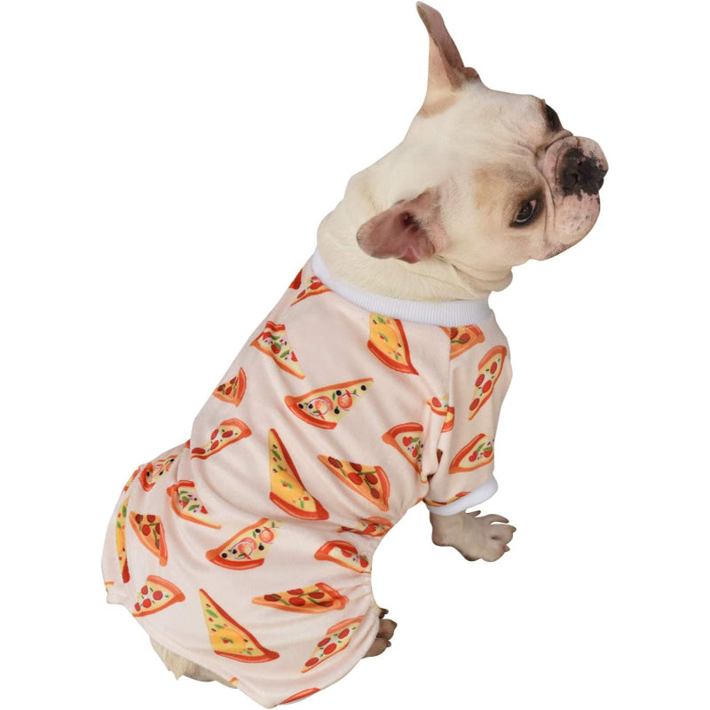 Large Dog Pajama Clothes Soft Cat Apparel-Paw Print Pad