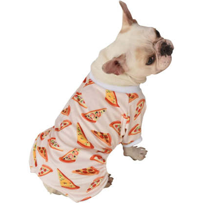 Large Dog Pajama Clothes Soft Cat Apparel-Paw Print Pad