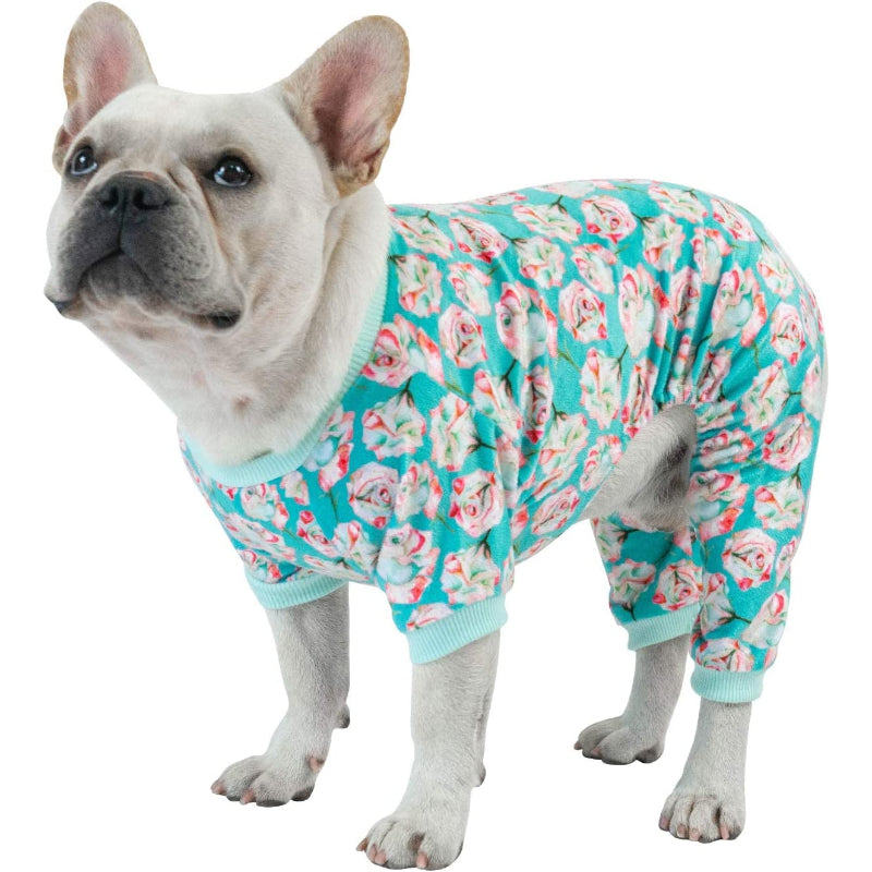 Small Dogs Clothes Soft Cat Apparel Puppy Pjs Onesies-Paw Print Pad