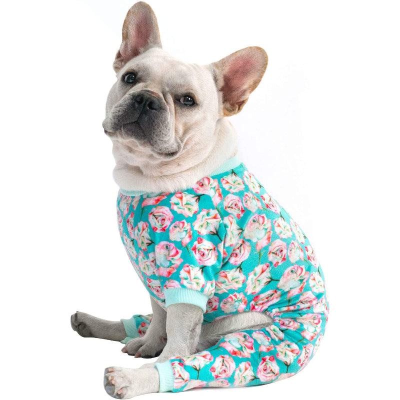 Small Dogs Clothes Soft Cat Apparel Puppy Pjs Onesies-Paw Print Pad