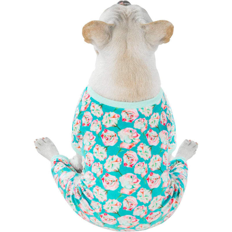 Small Dogs Clothes Soft Cat Apparel Puppy Pjs Onesies-Paw Print Pad