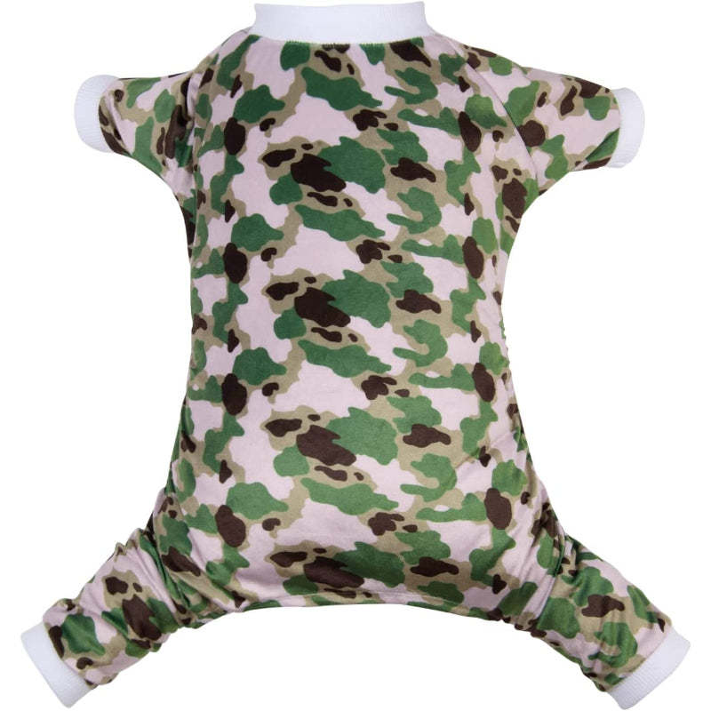 Large Dog Pajamas Clothes Soft Cat Apparel-Paw Print Pad