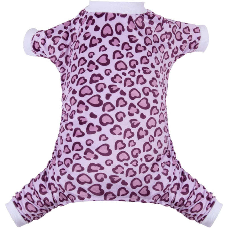 Leopard Print Dog Pajamas Soft Puppy Pjs For Small Dogs-Paw Print Pad