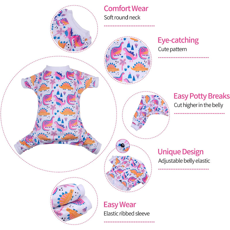 Large Dog Pajama Clothes Soft Cat Apparel-Paw Print Pad