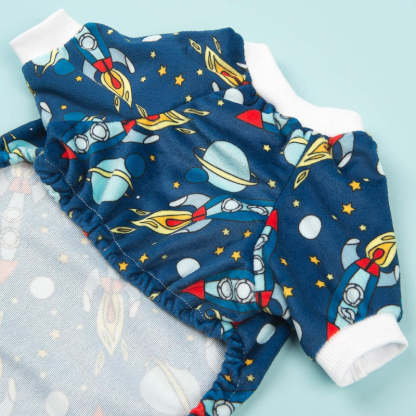 Large Dog Pajama Clothes Soft Pet Apparels-Paw Print Pad