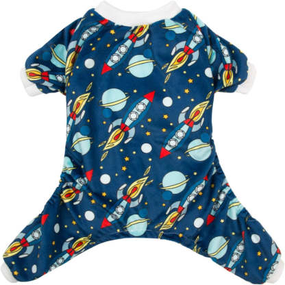 Large Dog Pajama Clothes Soft Pet Apparels-Paw Print Pad