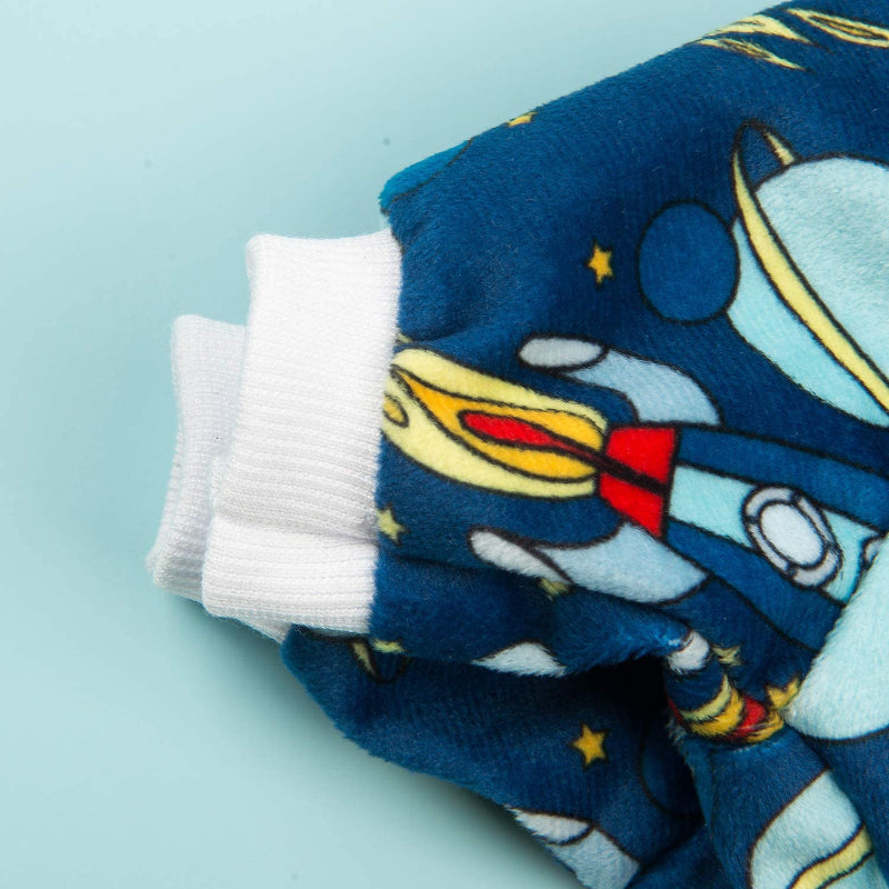 Large Dog Pajama Clothes Soft Pet Apparels-Paw Print Pad