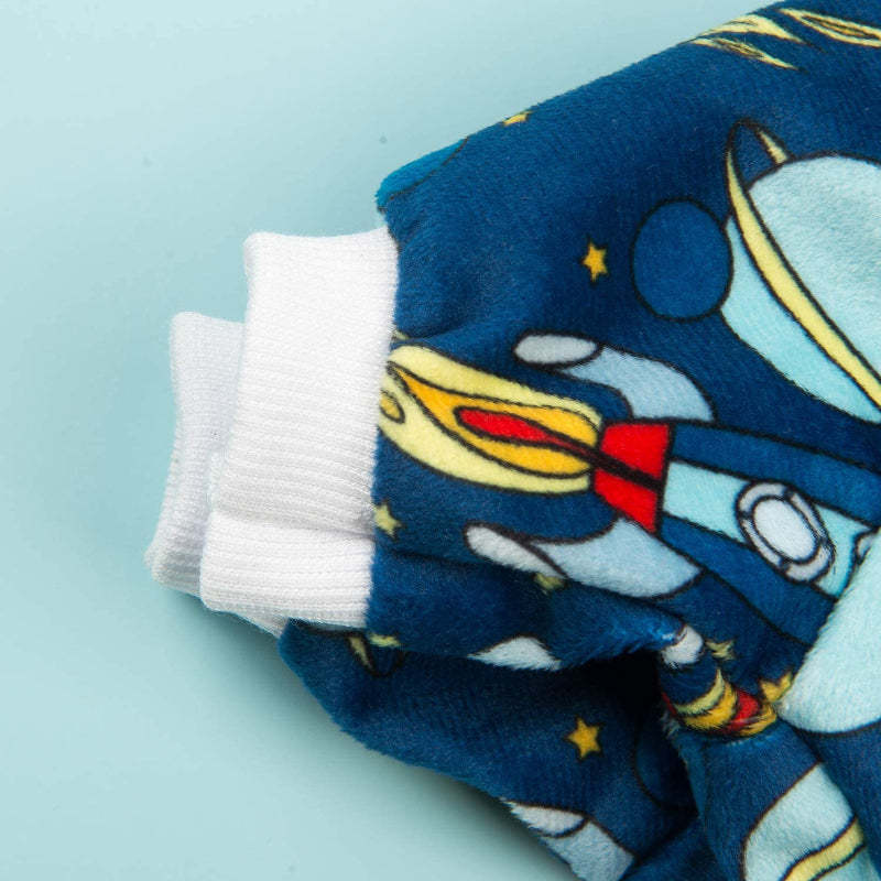 Large Dog Pajama Clothes Soft Pet Apparels-Paw Print Pad