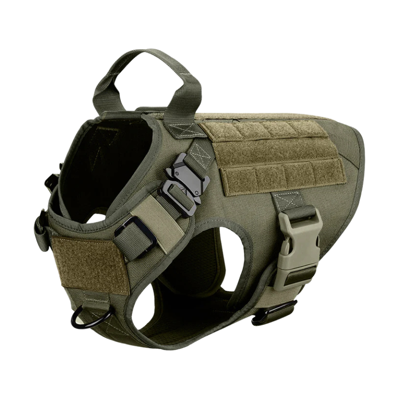 Dog Harness With Front And Back D-Ring Attachments-Paw Print Pad