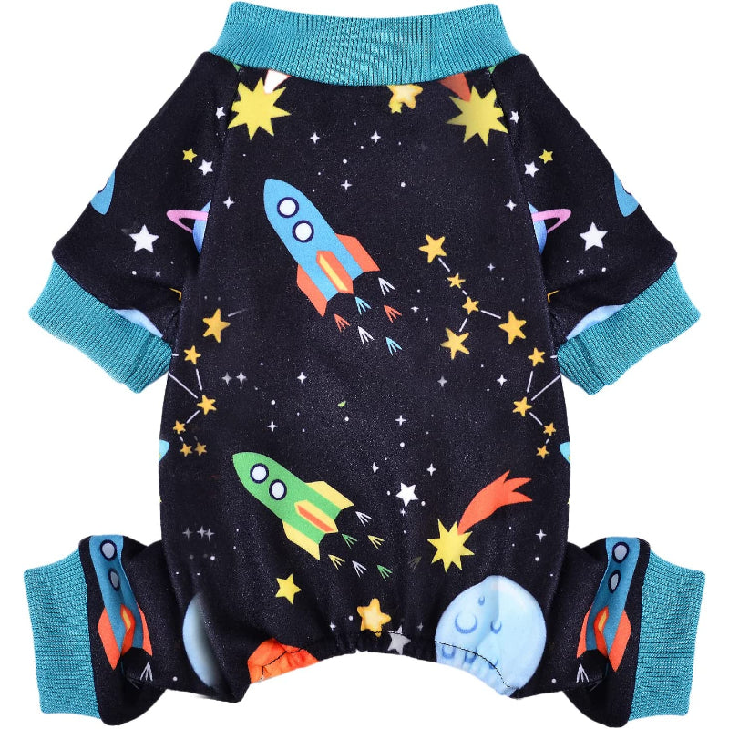 Dog Pajamas Jumpsuit For Small Dogs, Chihuahua Pajamas, Warm Tiny Dog Clothes Outfit-Paw Print Pad