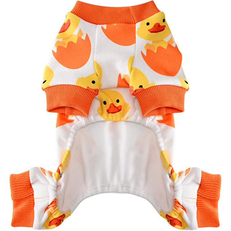 Dog Pajamas Jumpsuit For Small Dogs, Chihuahua Pajamas, Warm Tiny Dog Clothes Outfit-Paw Print Pad