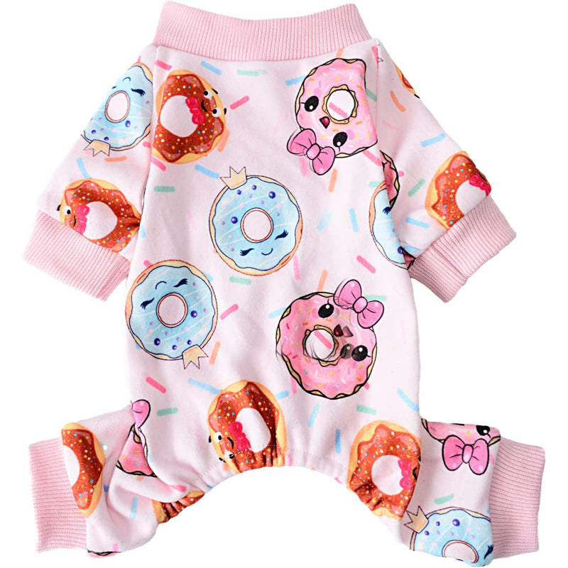 Dog Pajamas For Small Dogs For Yorkie Teacup Yellow Duck Stretchable-Paw Print Pad