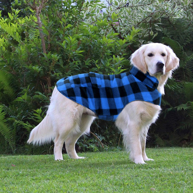 Dog Winter Coat, Dog Fleece Jacket Plaid Reversible Dog Vest Waterproof Windproof Cold Weather Dog Clothes Pet Apparel For Dogs-Paw Print Pad