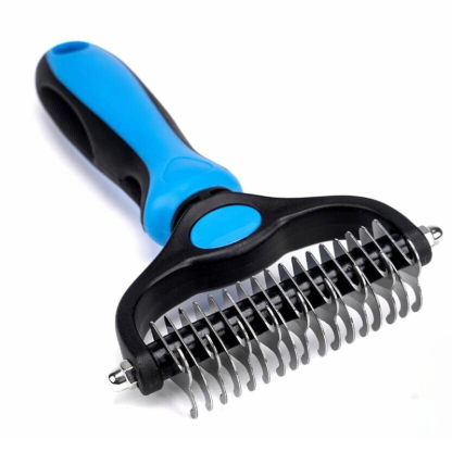 Dual Sided Pet Grooming Brush-Paw Print Pad