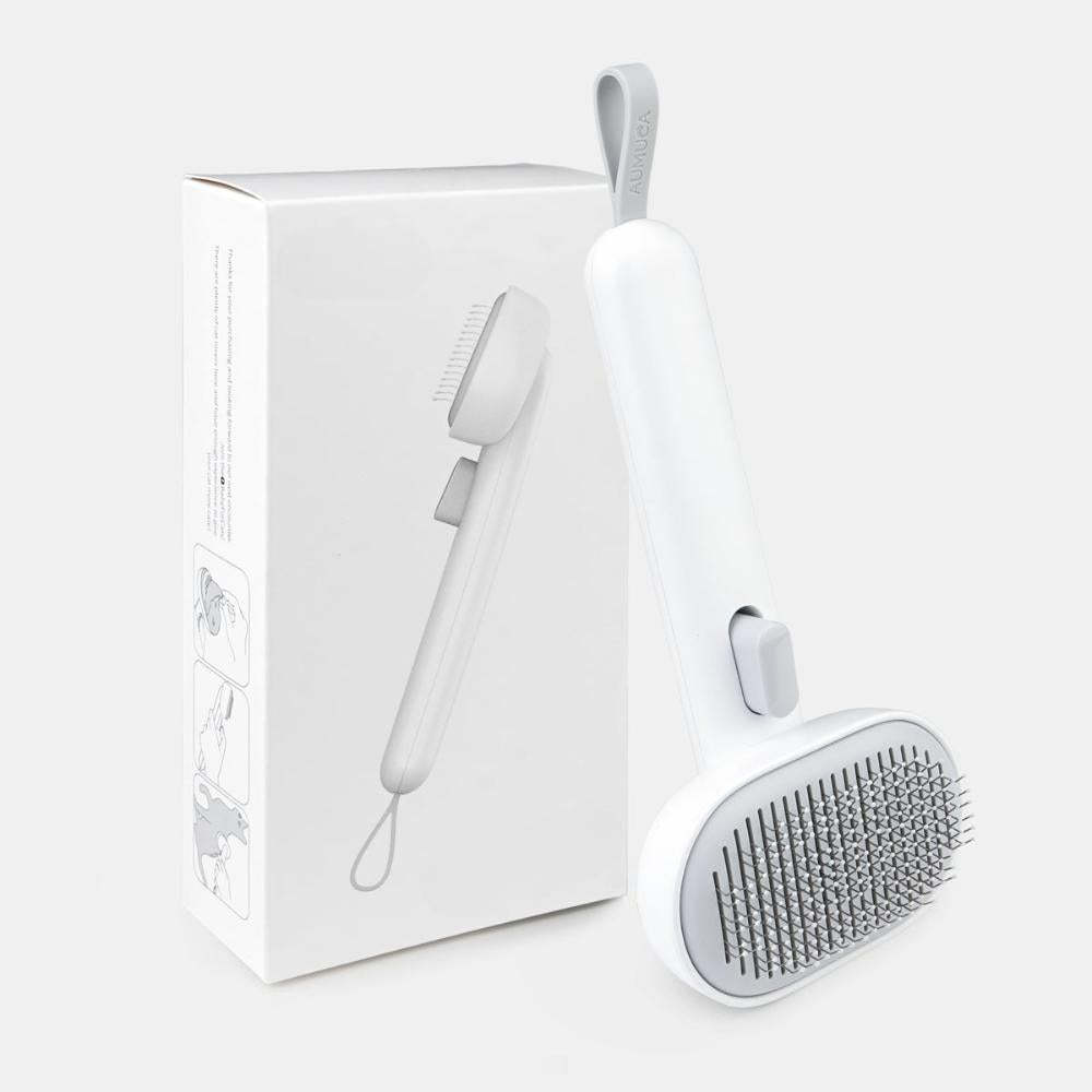 Durable Self Cleaning Pet Hair Brush Comb For Cats And Kittens-Paw Print Pad