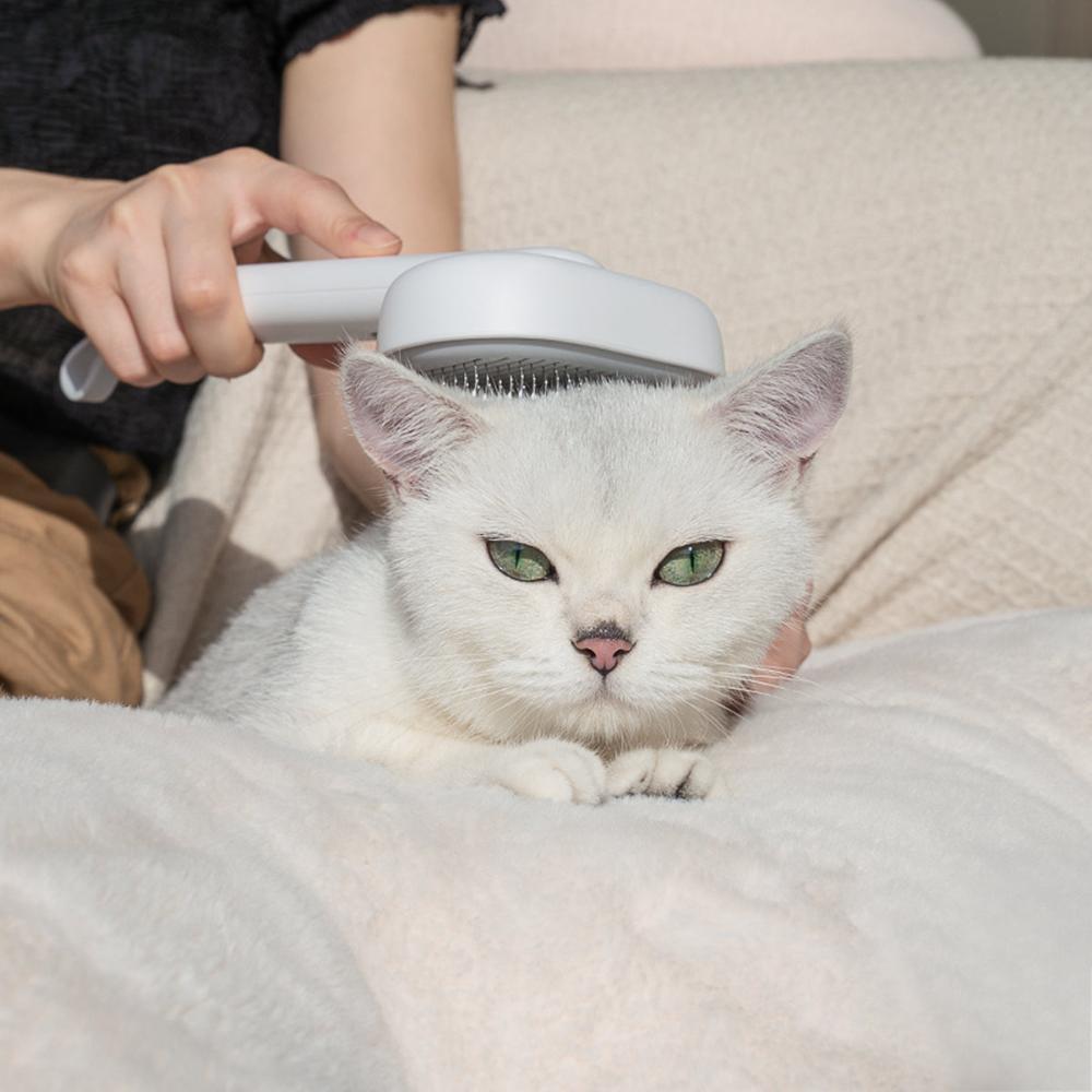 Durable Self Cleaning Pet Hair Brush Comb For Cats And Kittens-Paw Print Pad