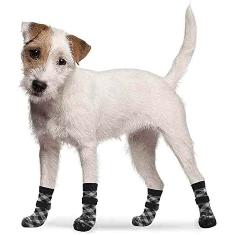 Double Side Anti-Slip Dog Socks Adjustable Pet Paw Protector-Paw Print Pad