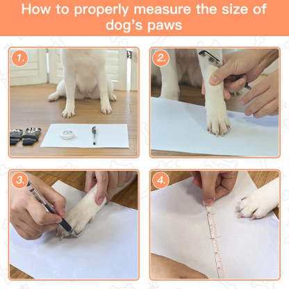 Double Side Anti-Slip Dog Sock With Adjustable Straps-Paw Print Pad