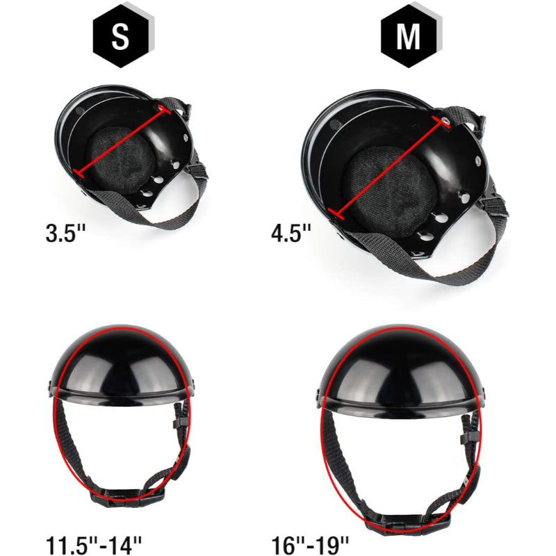 Pet Helmet Dog Hard Hat Small Dogs Motorcycle Helmet Bike Cat Hat Outdoor Riding Puppy Cap-Paw Print Pad