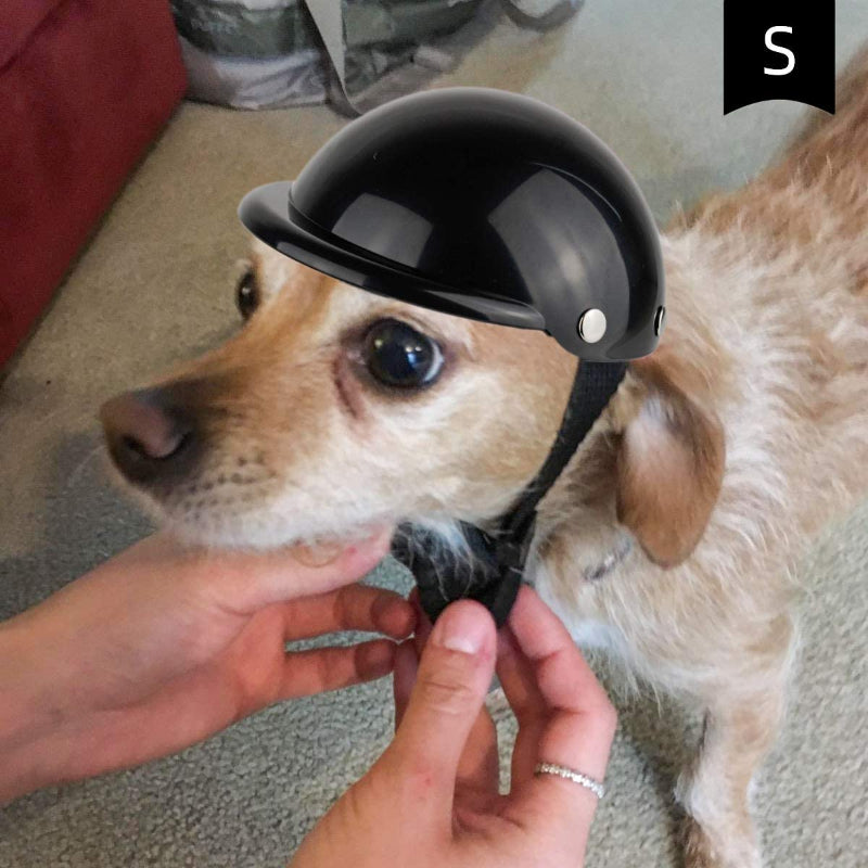 Pet Helmet Dog Hard Hat Small Dogs Motorcycle Helmet Bike Cat Hat Outdoor Riding Puppy Cap-Paw Print Pad