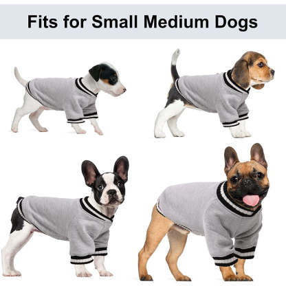 Dog Pullover Sweater For Cold Weather Outfit-Paw Print Pad