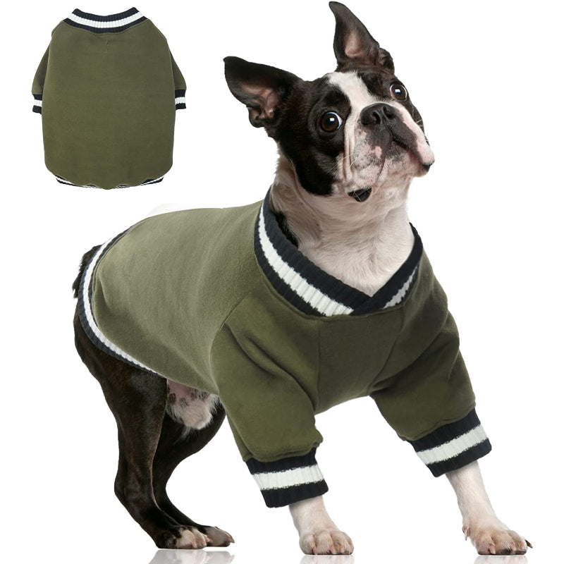 Dog Pullover Sweater For Cold Weather Outfit-Paw Print Pad