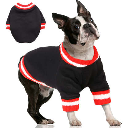 Dog Pullover Sweater For Cold Weather Outfit-Paw Print Pad