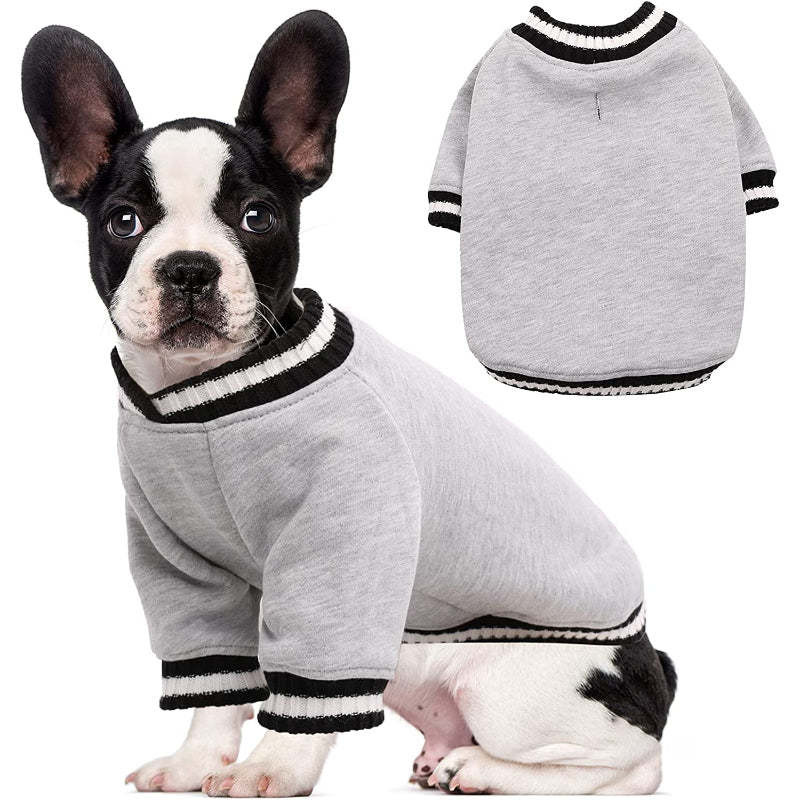 Dog Pullover Sweater For Cold Weather Outfit-Paw Print Pad