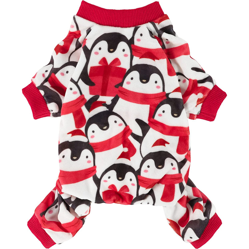 Dog Costume Lightweight Velvet Pajamas, Pet Clothes, Doggy Outfits Cat Jumpsuits-Paw Print Pad