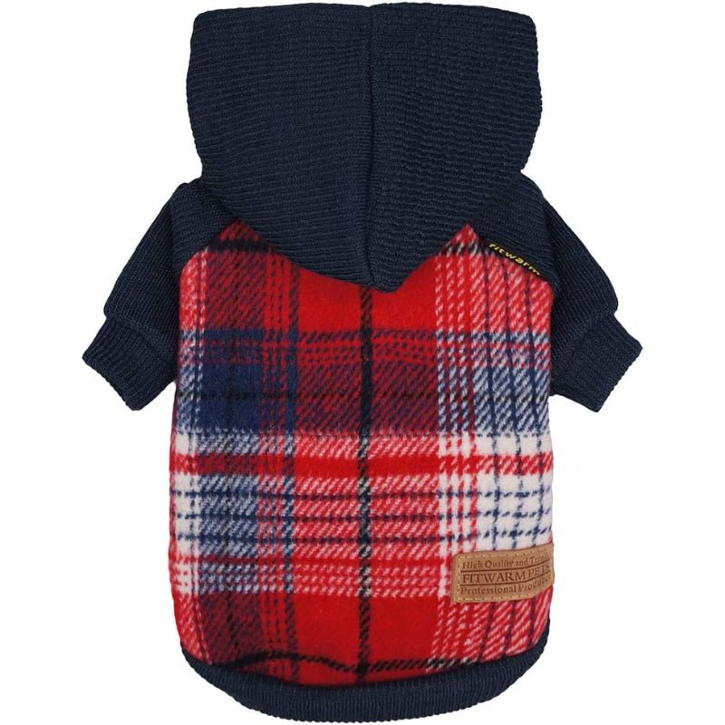 Knitted Pet Clothes Dog Sweater Hoodie Sweatshirts Pullover Cat Jackets White Small-Paw Print Pad