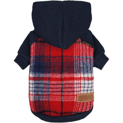 Knitted Pet Clothes Dog Sweater Hoodie Sweatshirts Pullover Cat Jackets White Small-Paw Print Pad