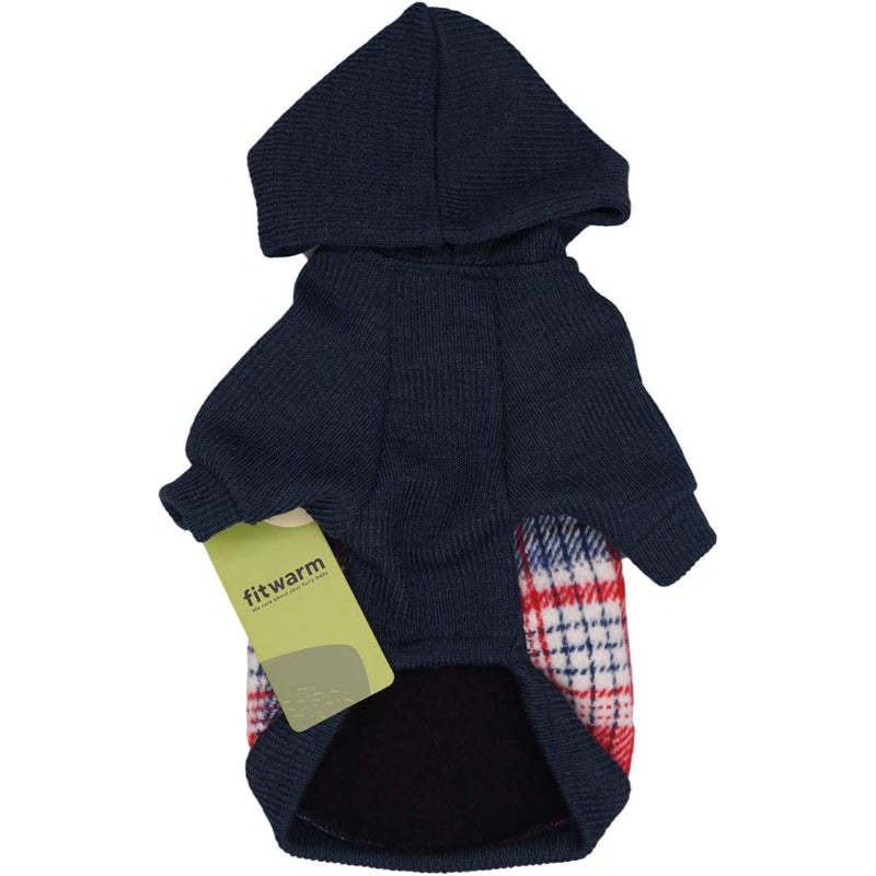 Knitted Pet Clothes Dog Sweater Hoodie Sweatshirts Pullover Cat Jackets White Small-Paw Print Pad