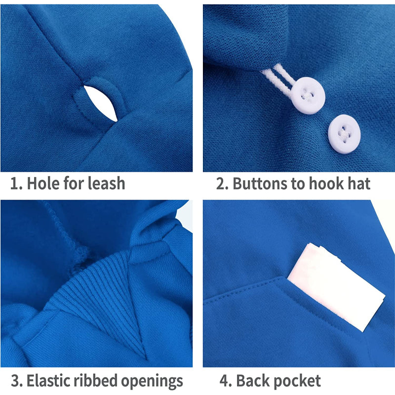 Small Dog Hoodie, Teacup Puppy Clothing Coat Costume-Paw Print Pad