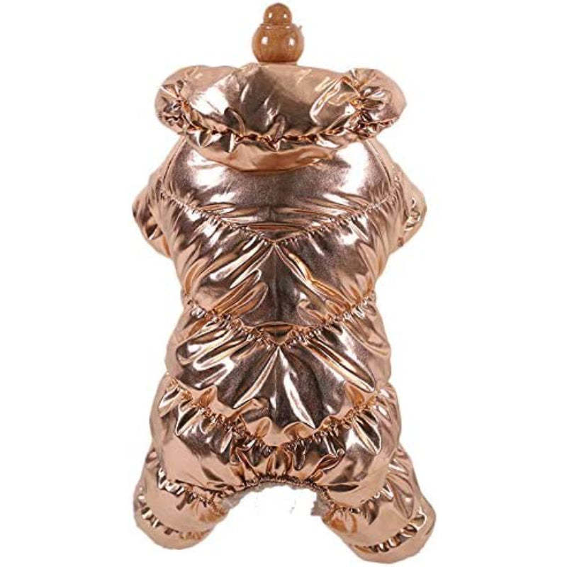 Winter Puppy Dog Coat Waterproof Pet Clothes Windproof Dog Snowsuit Warm Fleece Padded Winter Pet Clothes For Small Dogs-Paw Print Pad