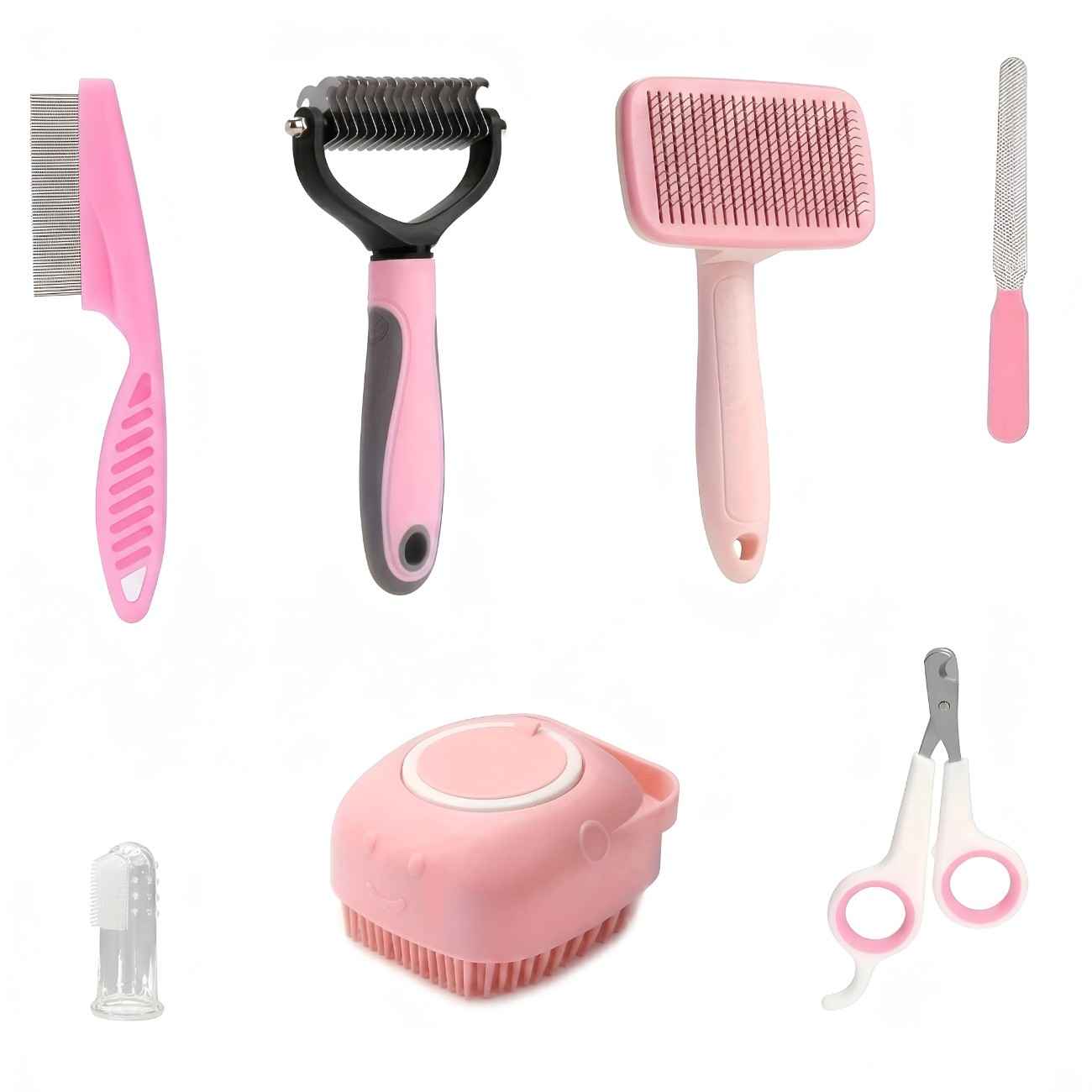 Multi Functional 8 Piece Pet Grooming Kit