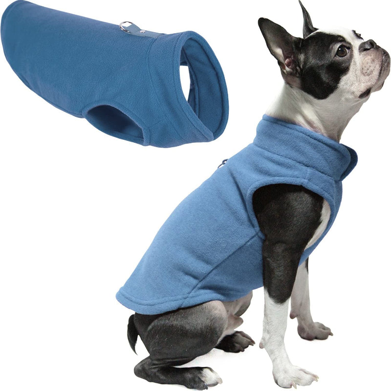 Fleece Vest Dog Sweater Cold Weather Dog Clothes For Small Dogs-Paw Print Pad